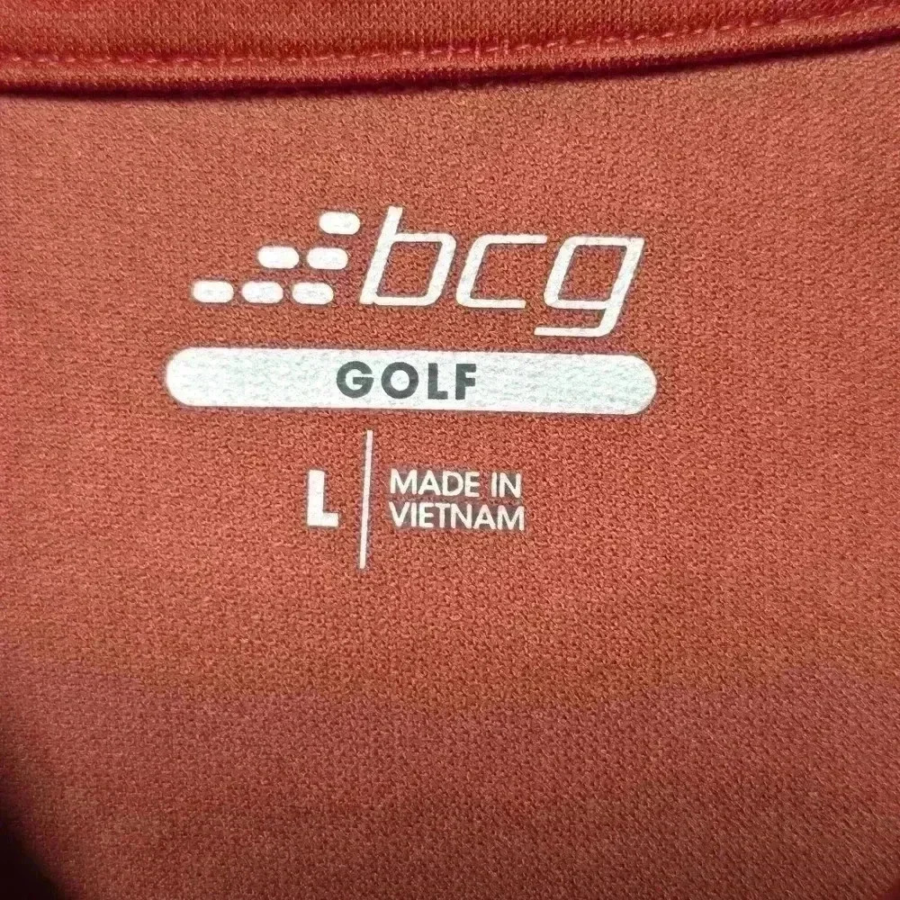 BCG Golf Polo Shirt Mens Burnt Orange Polyester Casual Work Short Sleeve Size L - Picture 3 of 3